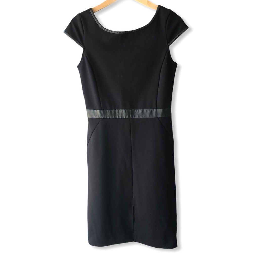 Club Monaco Black Sheep Leather Banded Dress‎